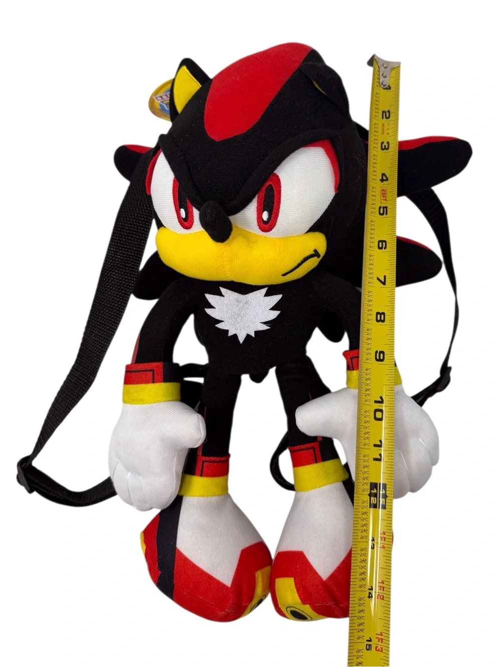 Sega Sonic the Hedgehog Shadow backpack 14 inch plush red & Black NWT