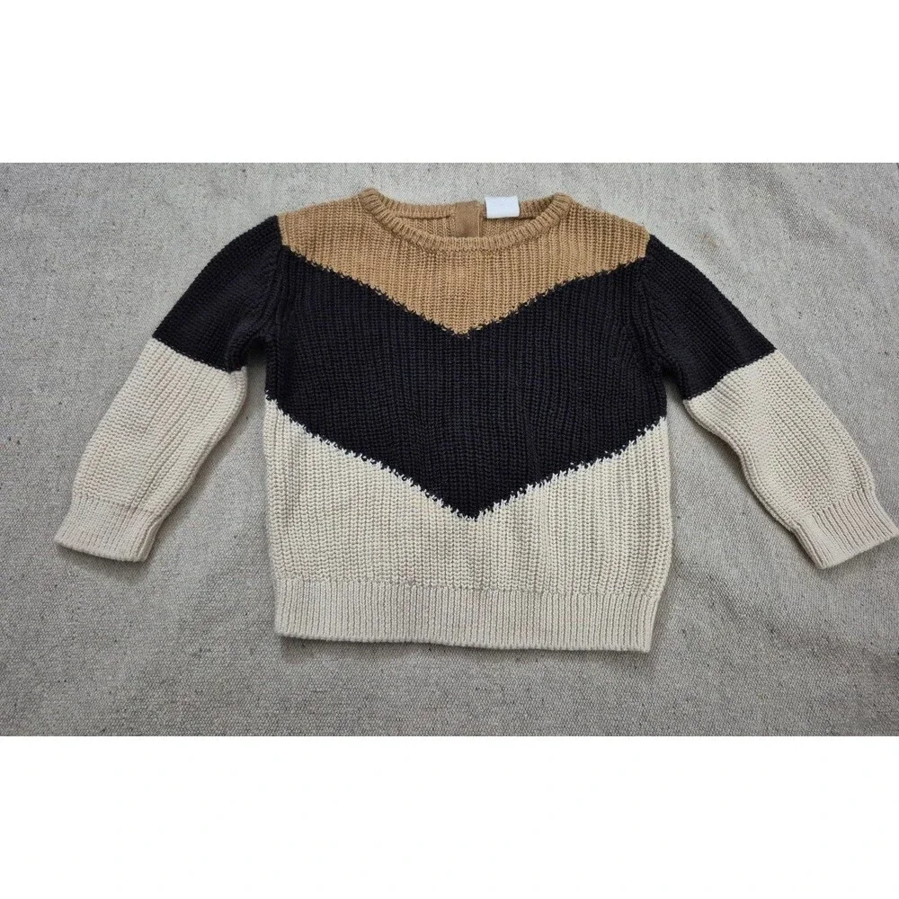H&M organic cotton multicolor sweater size 6-9 months