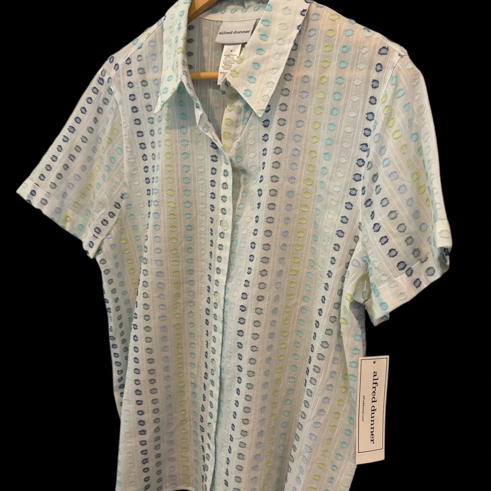 Alfred Dunner stripes lime