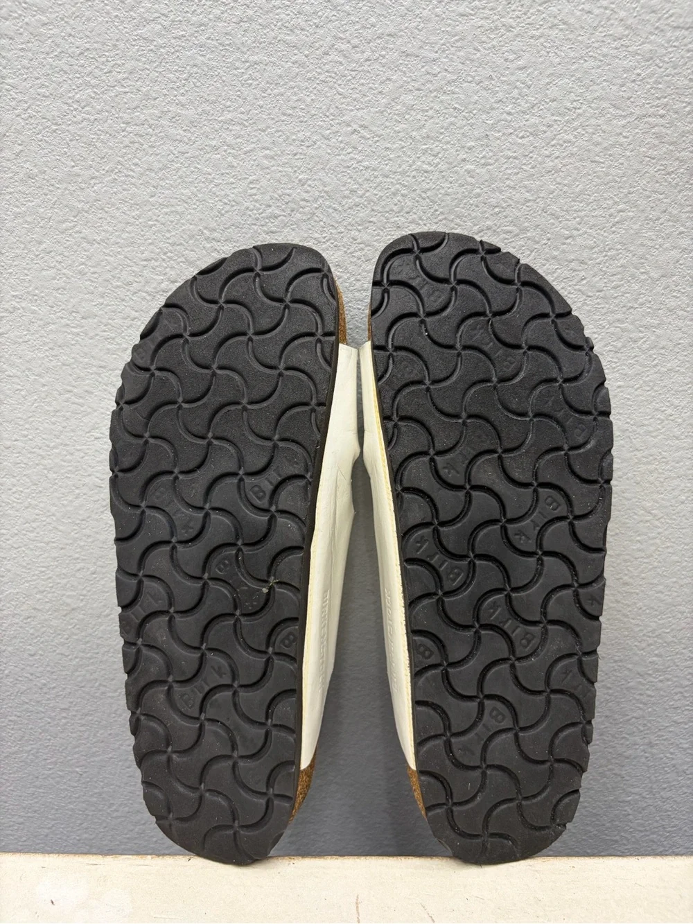 Birkenstock white patent