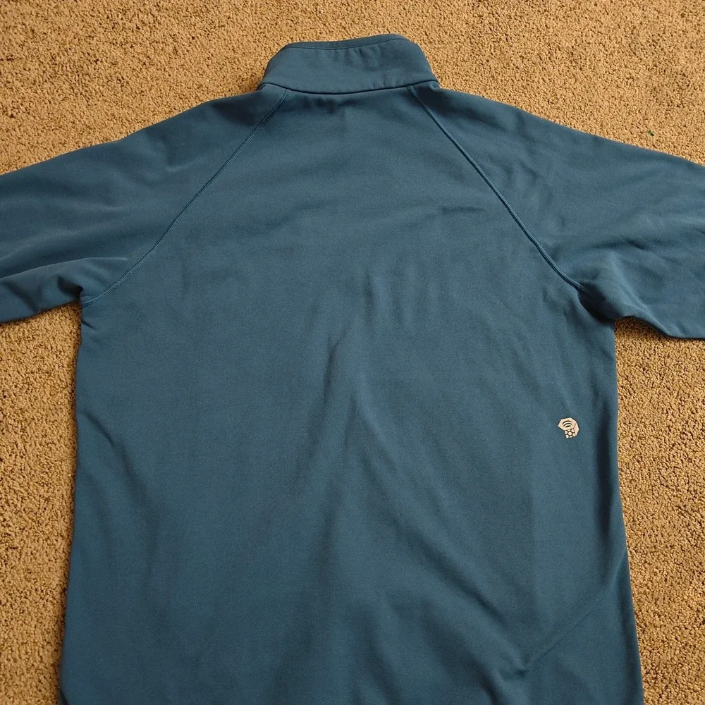 Mountain Hardwear Men's Fleece Jacket Blue Full‎ Zip Size Large Outdoor