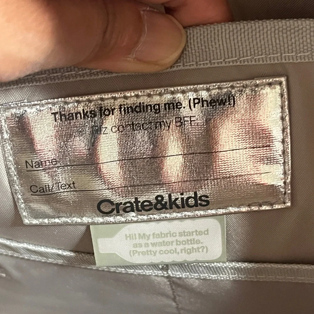 NWT Crate and Barrel Crate & Kids Cheeky Monkey Kids Backpack Side Pockets Large