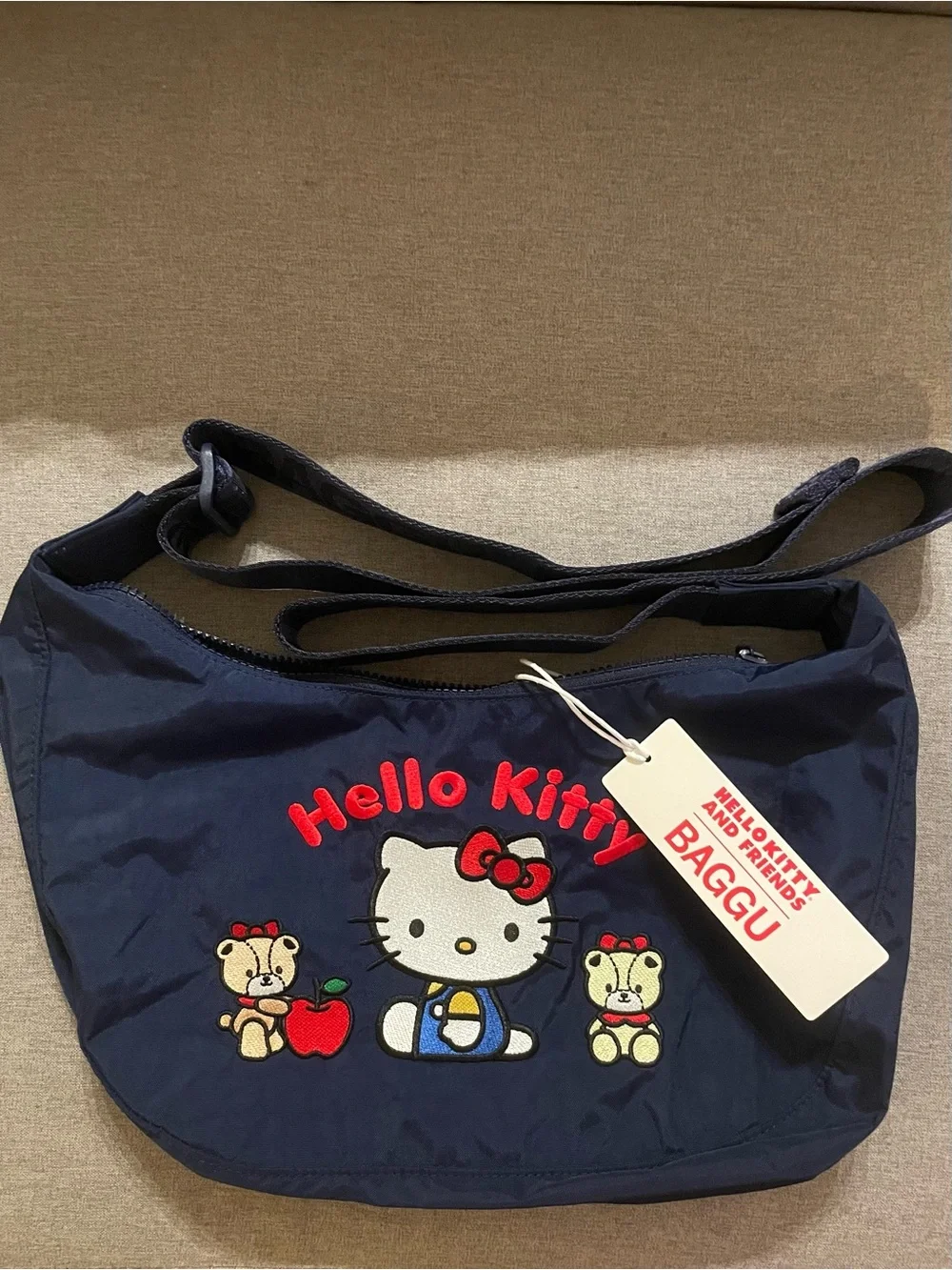 Hello Kitty x BAGGU Medium Nylon Crescent Bag