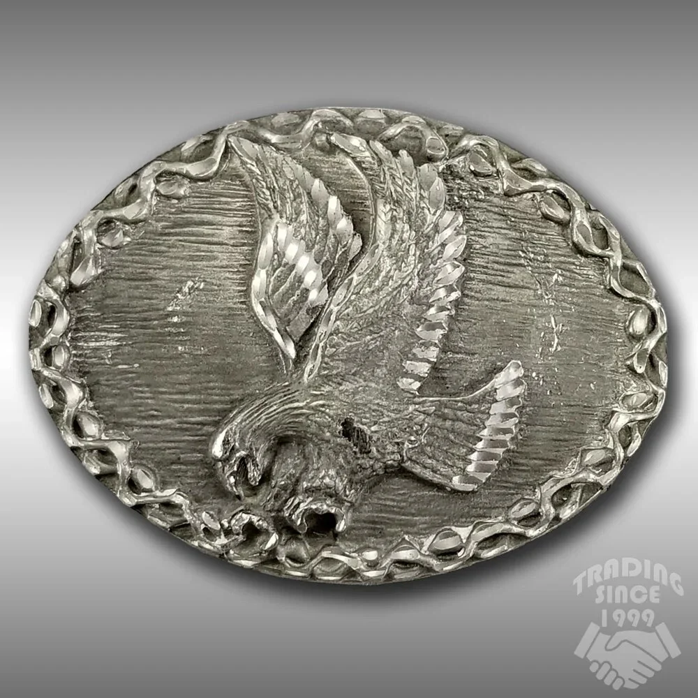 Vintage Silver Tone Eagle‎ Belt Buckle Bird Western Style Fashion Accessory
