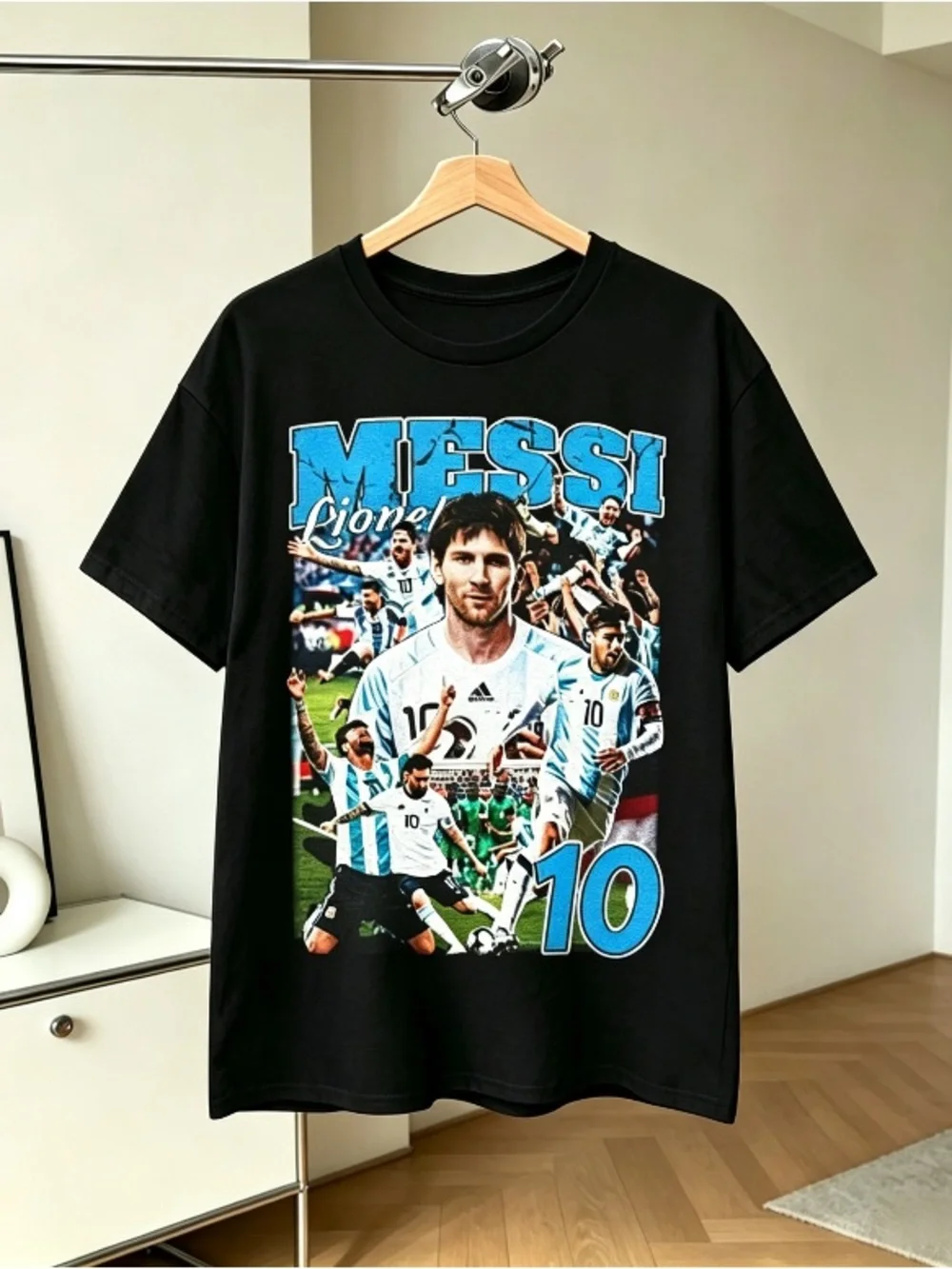 Lionel Messi Vintage Soccer Argentina T-Shirt