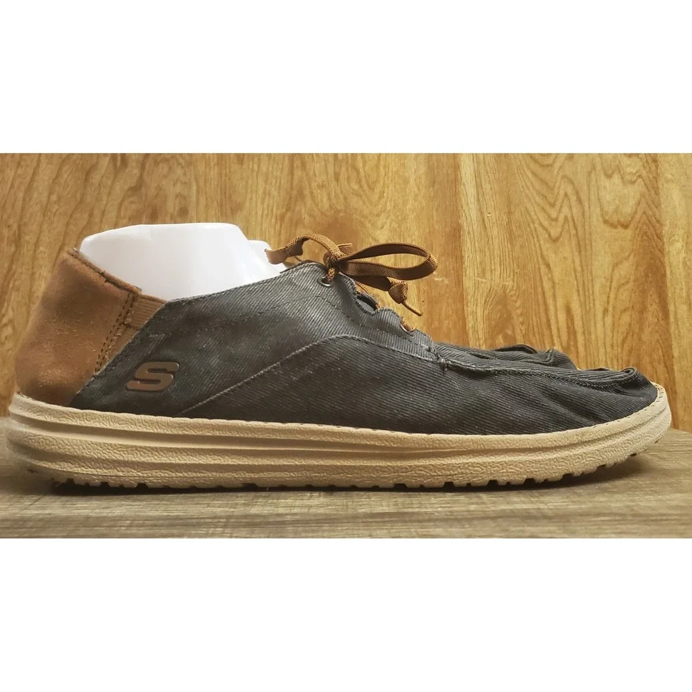 Skechers Melson Planon Lace Up Sneakers Mens Size 13 Navy Brown‎
