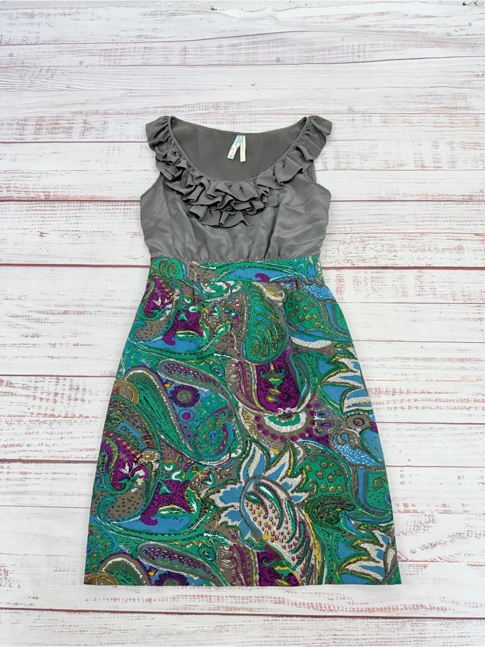 Anthropologie bodice gray