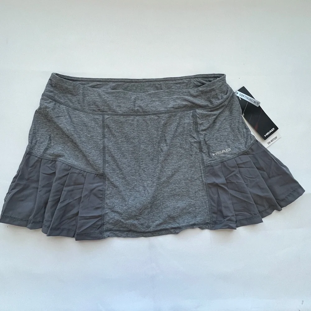 Head Slim Fit Dri-Motion Tennis‎ Skort, Light Grey, Women’s Size X-Large, NWT