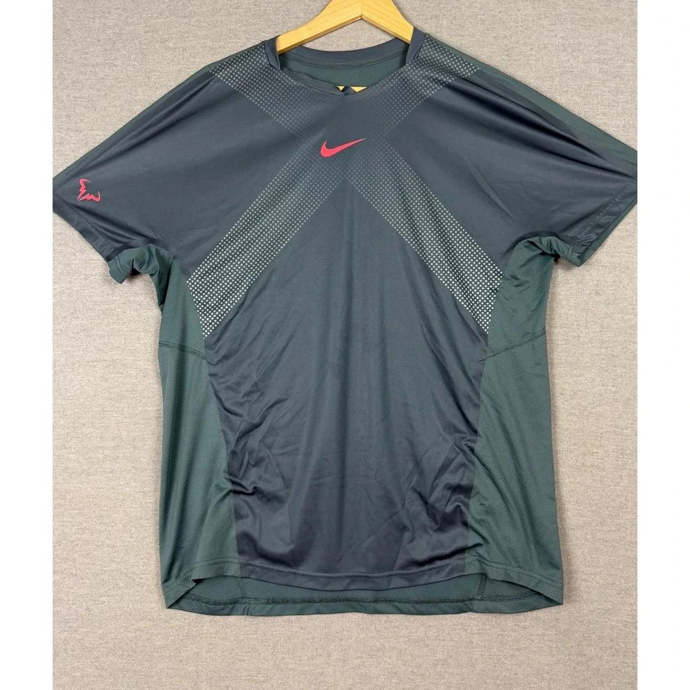 Nike Rafa Nadal 2013 US Open Premier Tennis Shirt Size L 546473-469