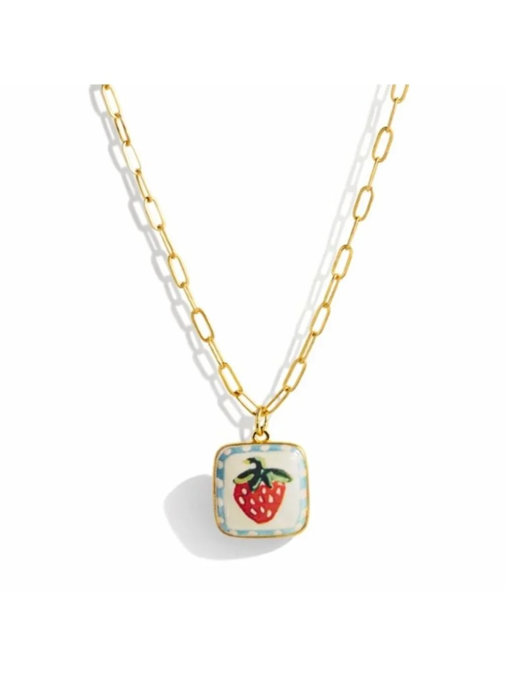 New! Strawberry Fields Paperclip Chain Necklace NWOT (2017)