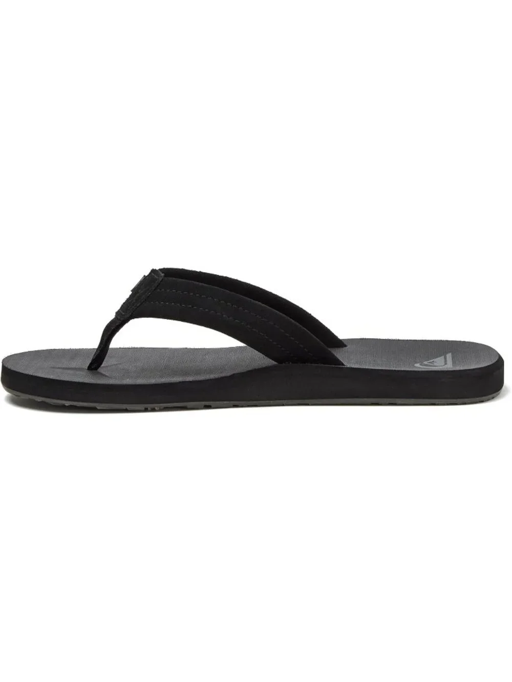 Men's Dark Black Suede Flip Flops Arch Support Athletic Sandals Thong Casual
