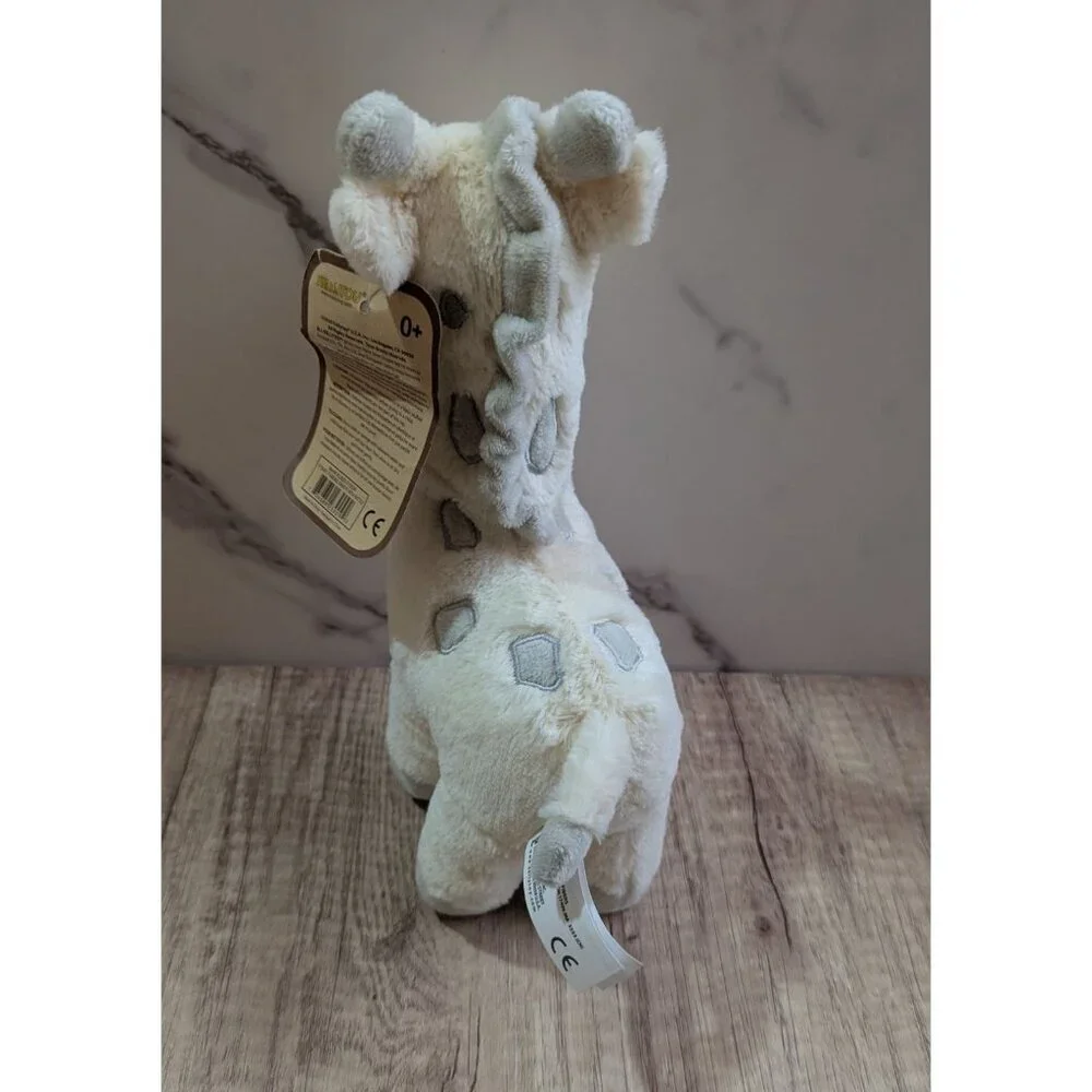KELLYTOY Giraffe Plush Soft Stuffed‎ 11” Rattle K Luxe Baby Cream Gray Lovey EUC