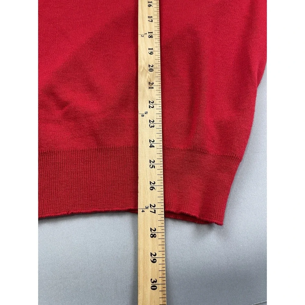 IZOD Mens Sweater XL Red Golf‎ Old Money Preppy Crest Old Money Dad Vintage USA