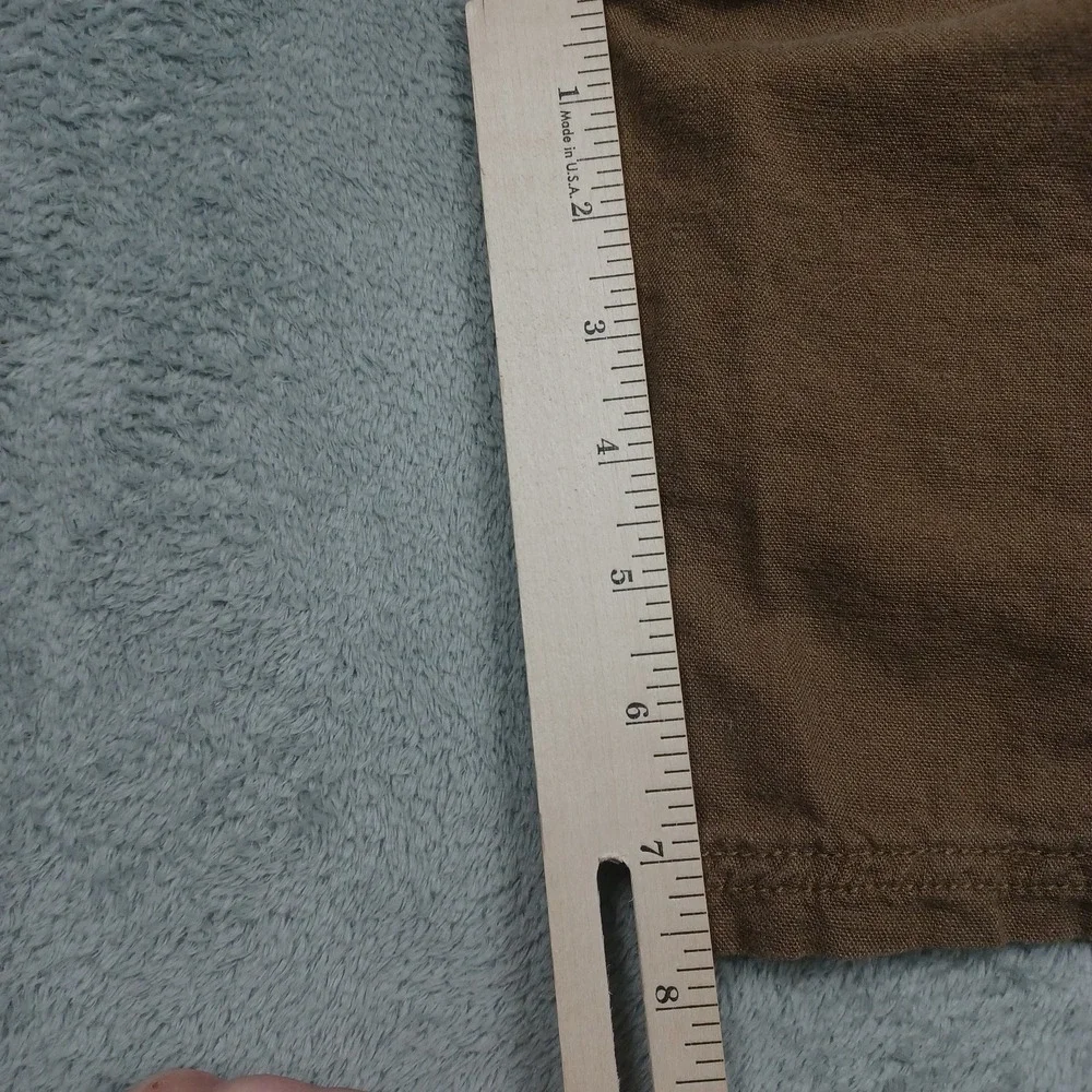 !Solid Shorts Mens XL Brown Linen Blend Drawstring‎ Pockets Preppy