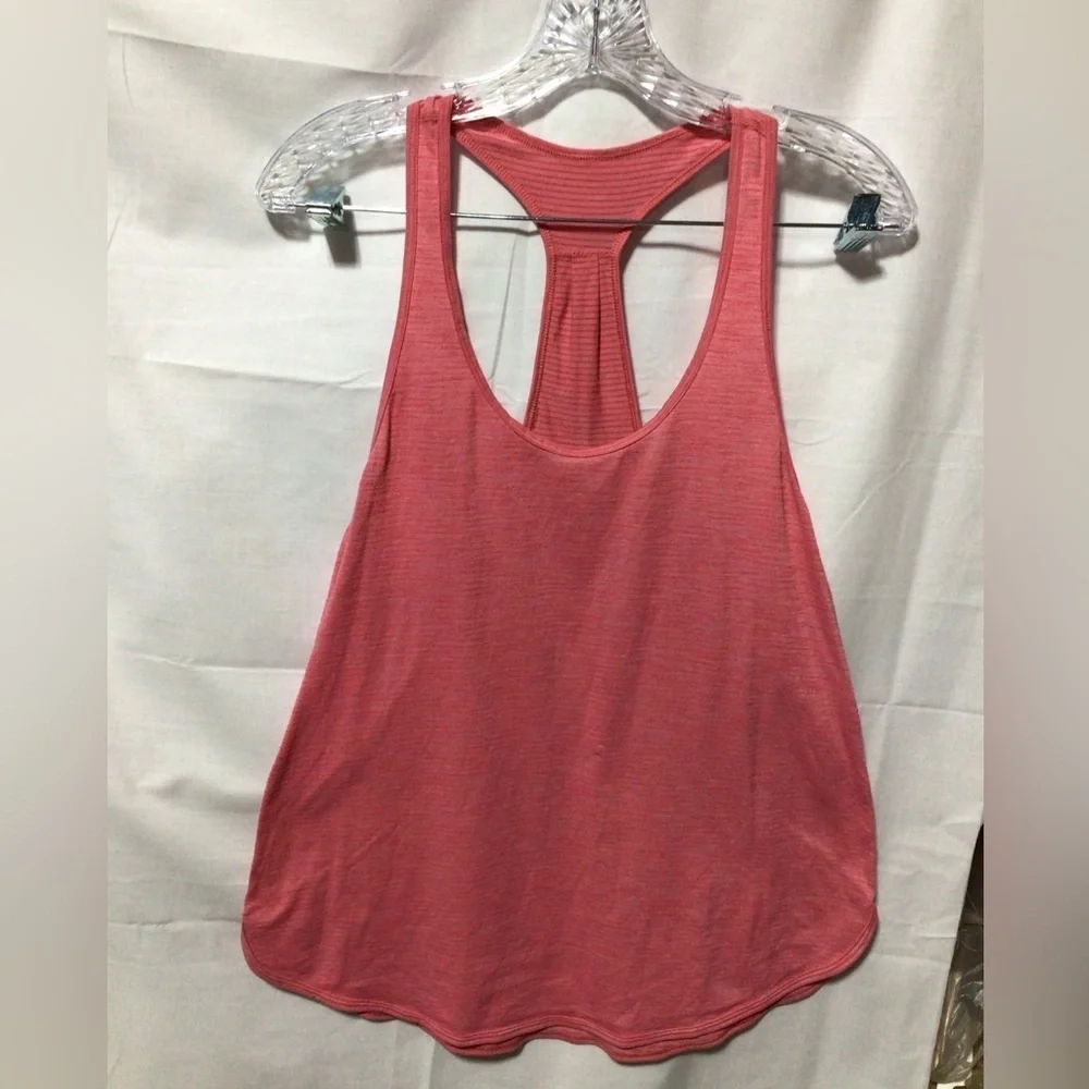 Lululemon Athletica Singlet Tank Heathered Pink‎ Lemonade, size small