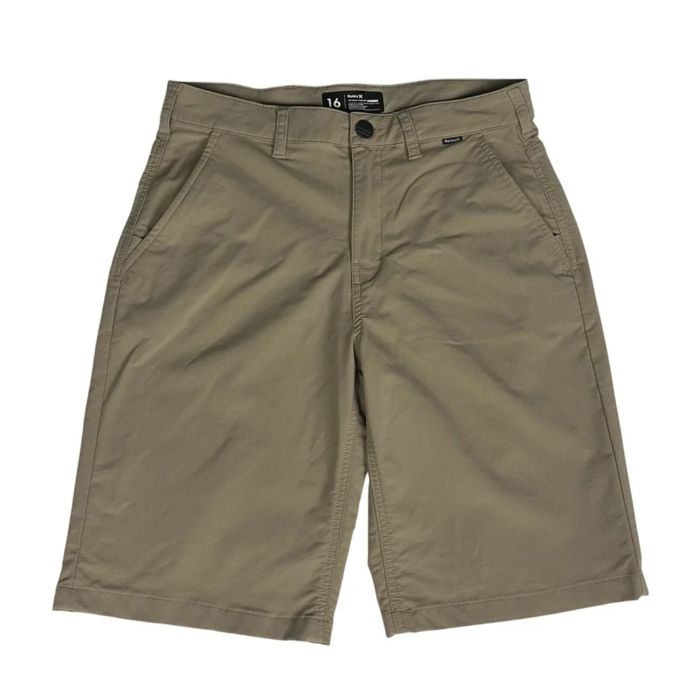 Hurley Hybrid Shorts Kids Nike‎ Dri-FIT Stretch SIZE 16 Tan