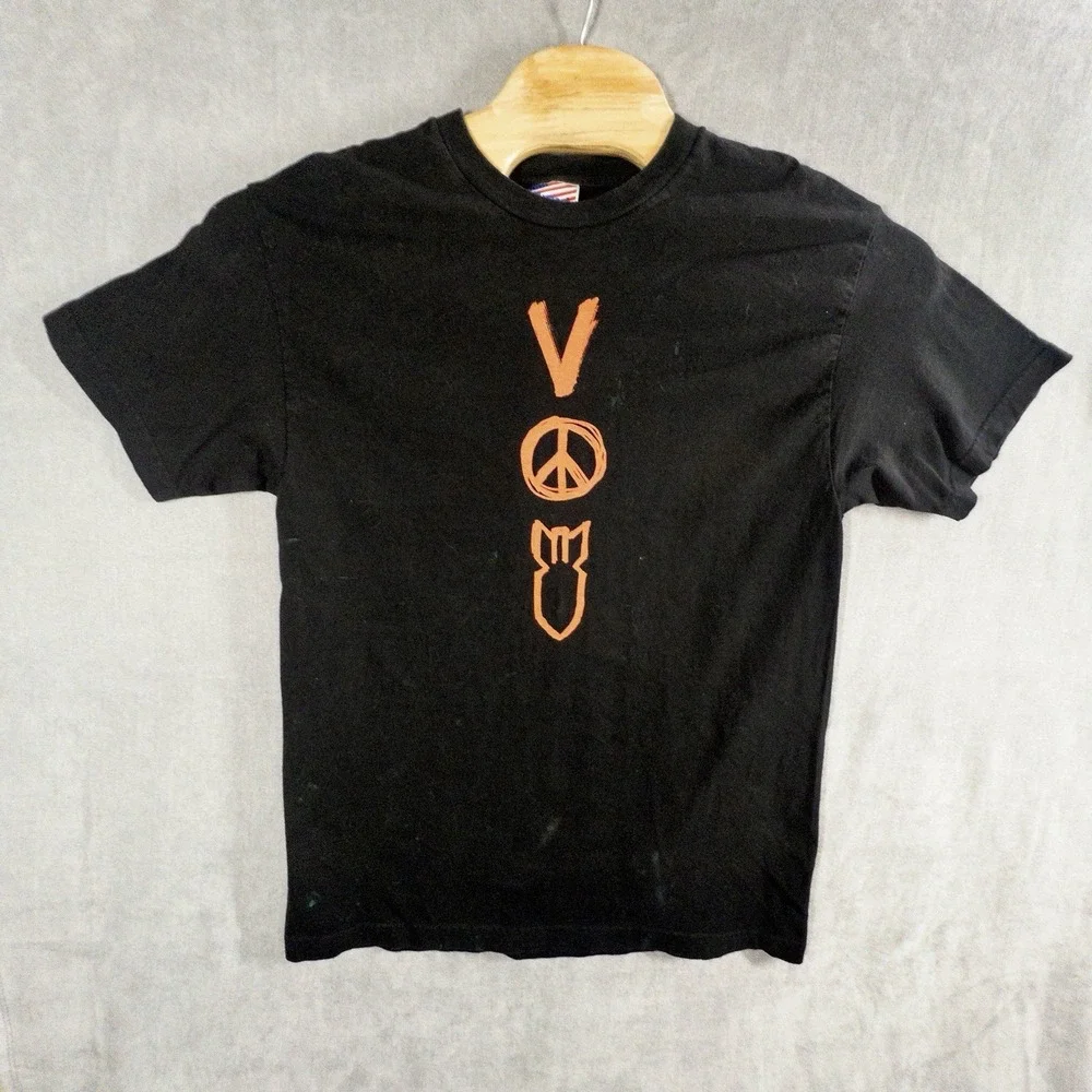 Vintage 2005 U2 Vertigo Tour Black T-Shirt Mens Large Made In USA Distressed
