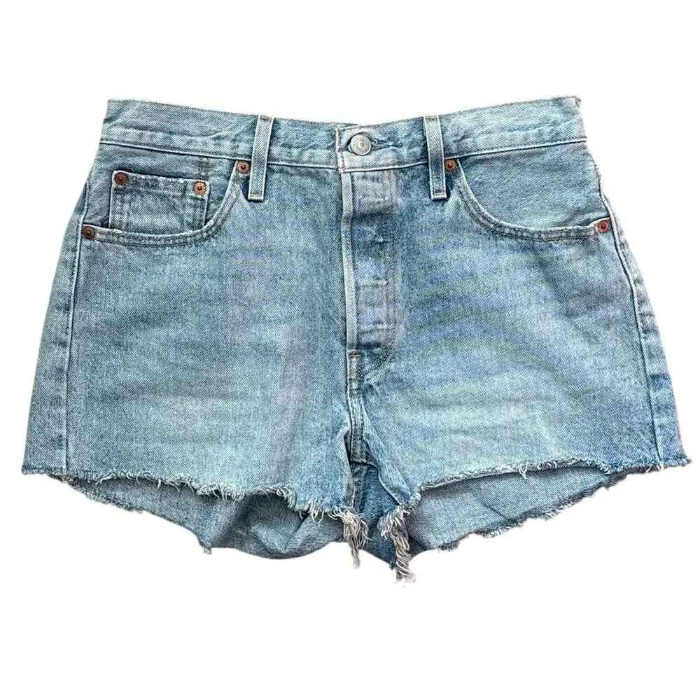 Levi's 501 Light‎ Wash Micro Vibes Shorts Size 29