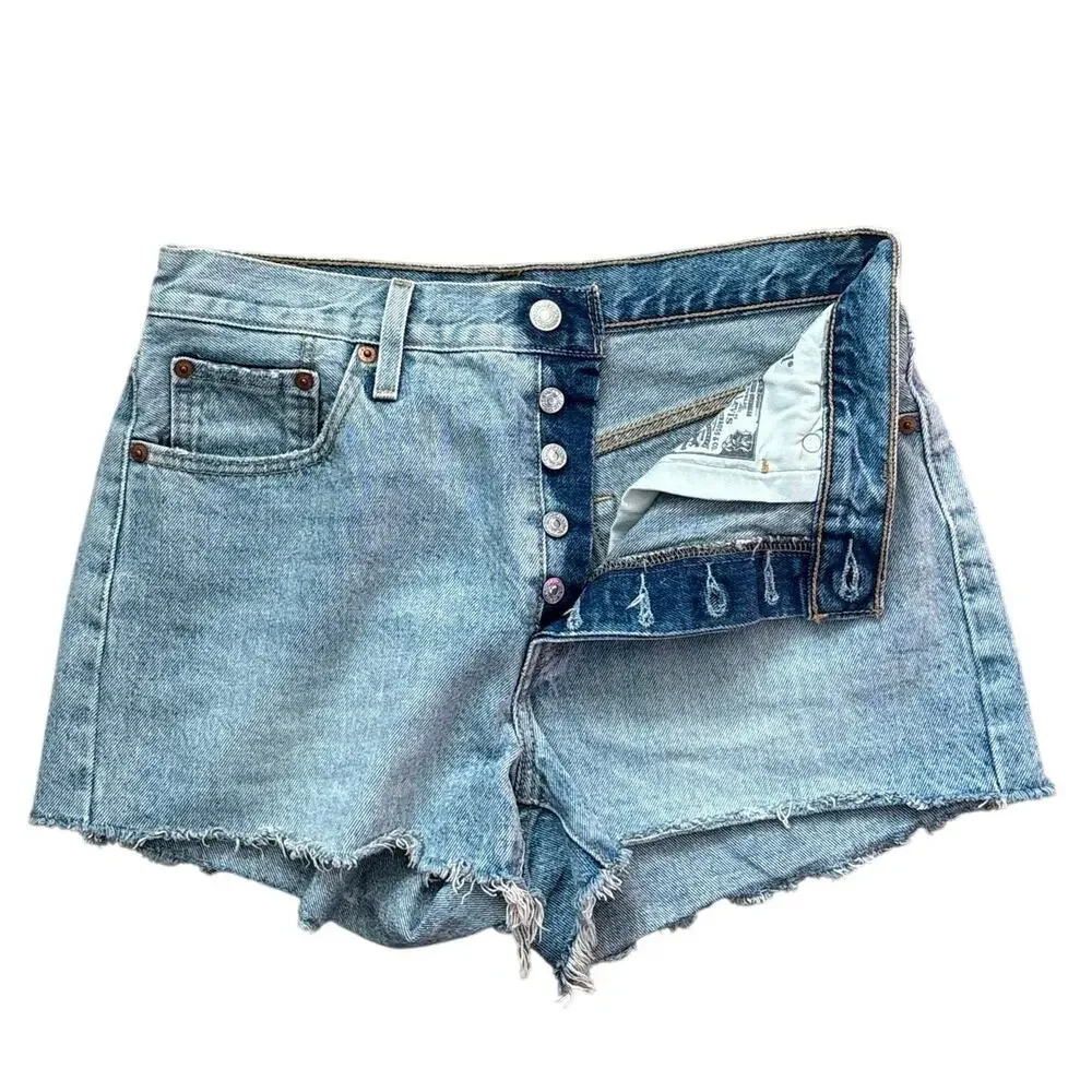 Levi's 501 Light‎ Wash Micro Vibes Shorts Size 29