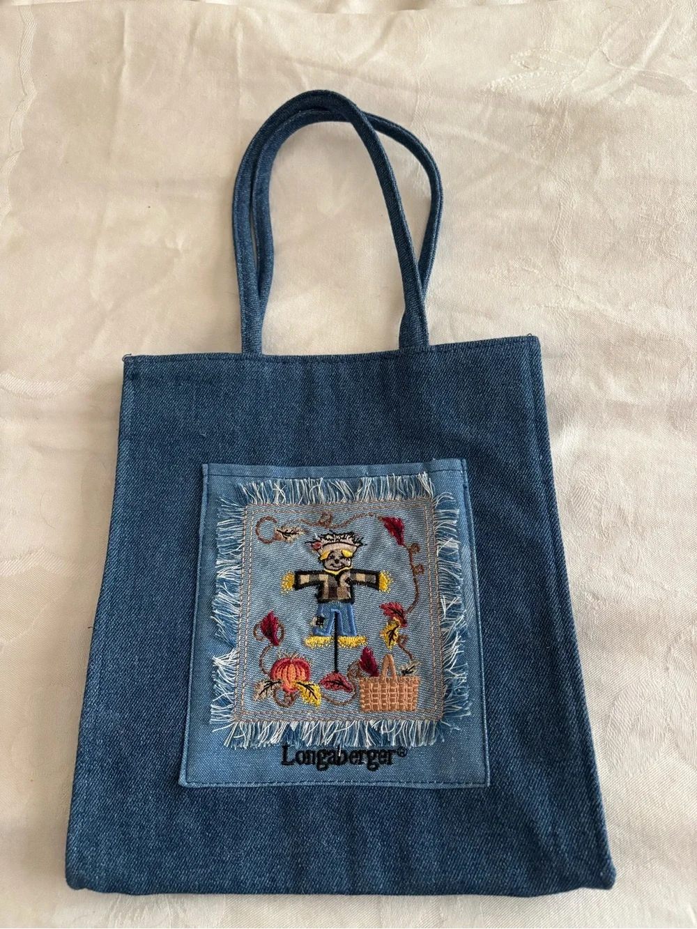 Longaberger denim tote
