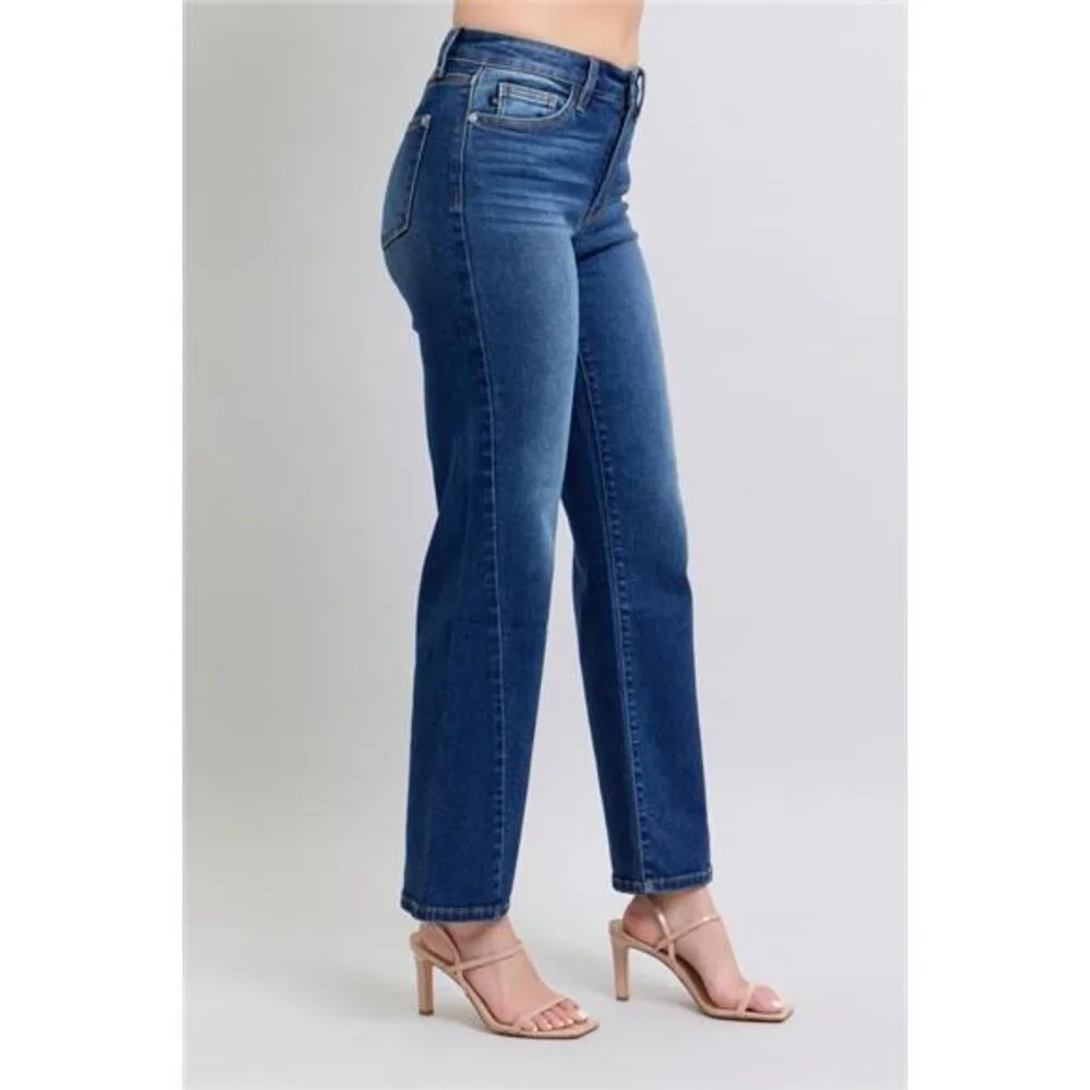 Judy Blue Full Size Side Seam‎ Detail Straight Jeans with Pockets