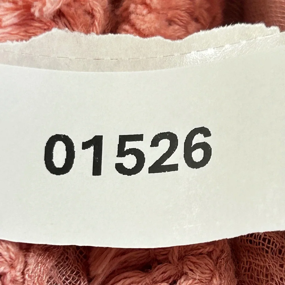 One Size Pink Sheer Gauze Scarf‎ Wrap Fringe Trim