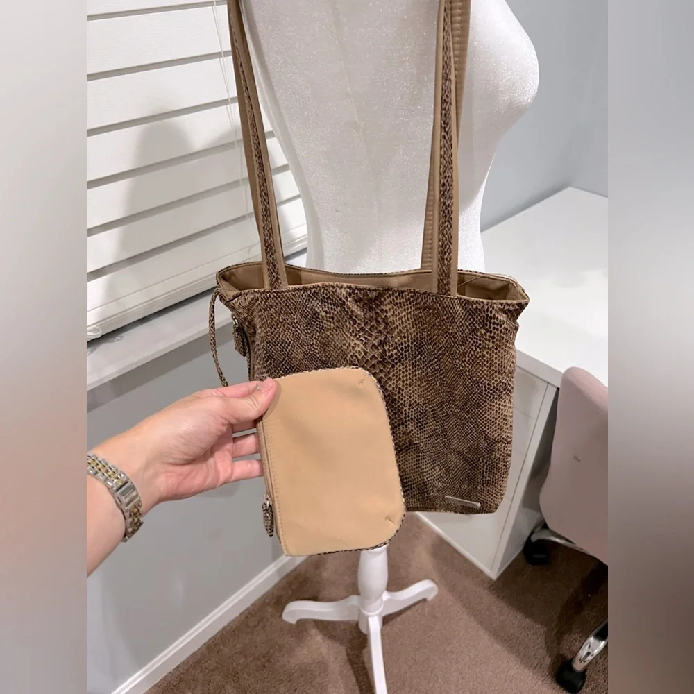 Nine West Vintage Y2K‎ Animal Print Tote with Small Wallet