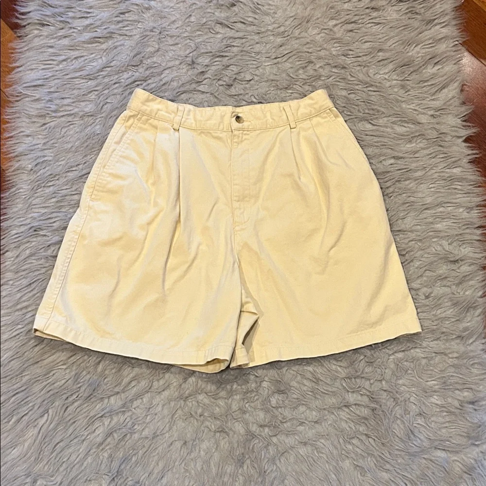 Lands‎ end women’s cream cotton high waisted shorts