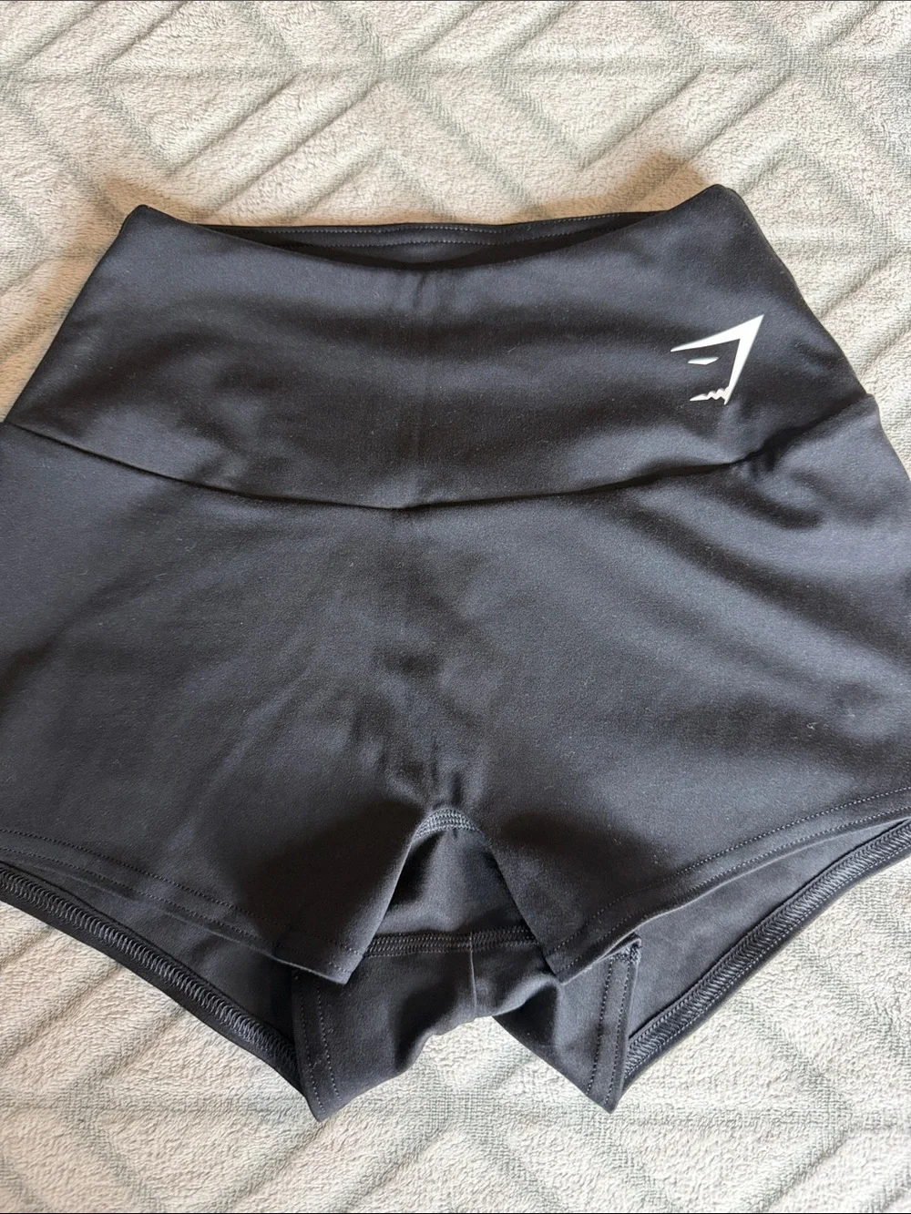 Gymshark Black High-Waisted Athletic Shorts
