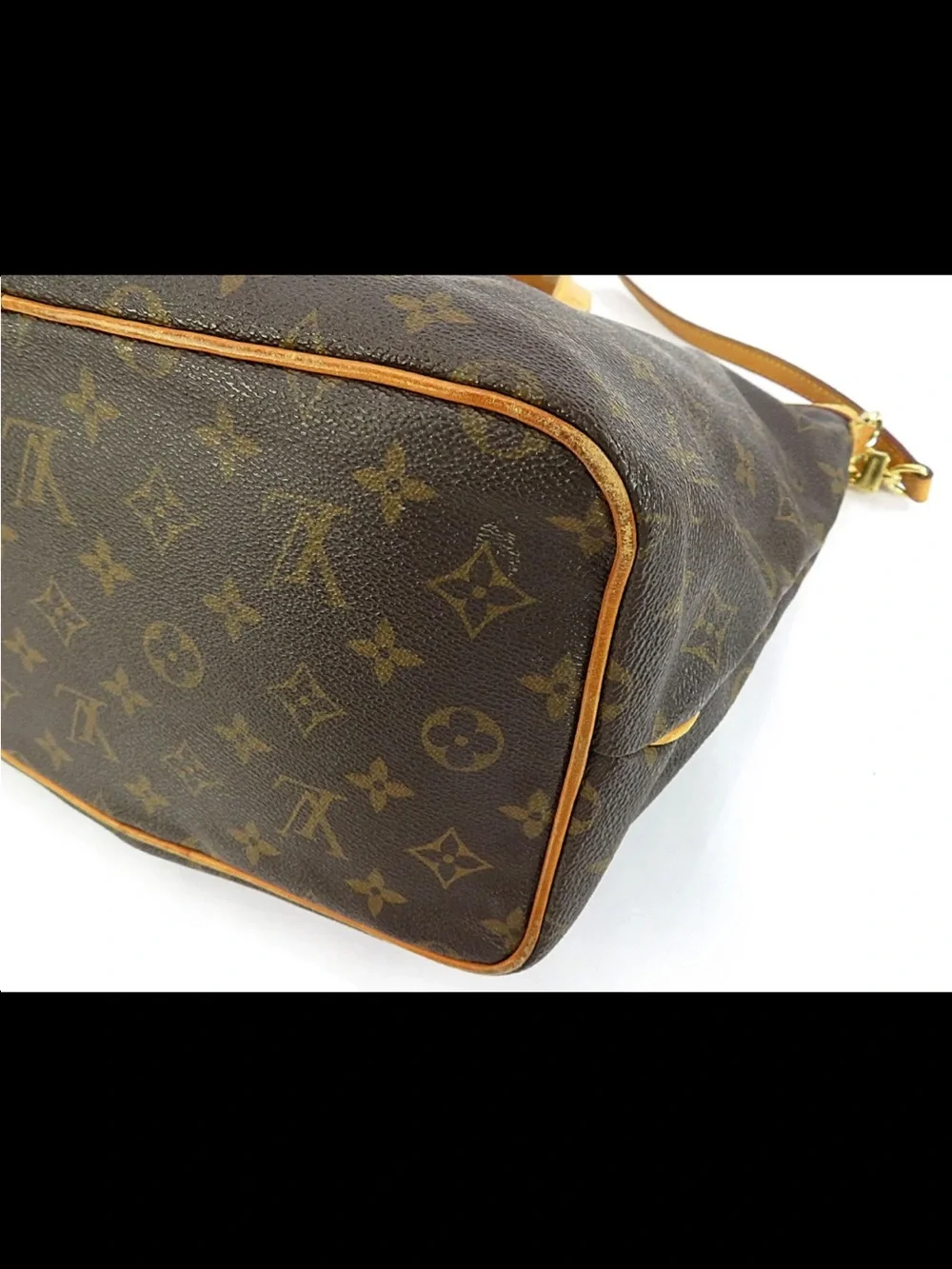 Louis Vuitton Monogram Canvas Tote with Tan Vachetta Trim