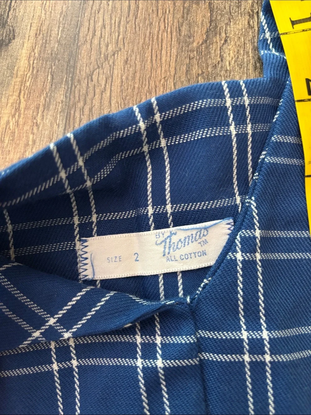 Thomas Vintage Blue Plaid Boys One Piece Shorts Overalls