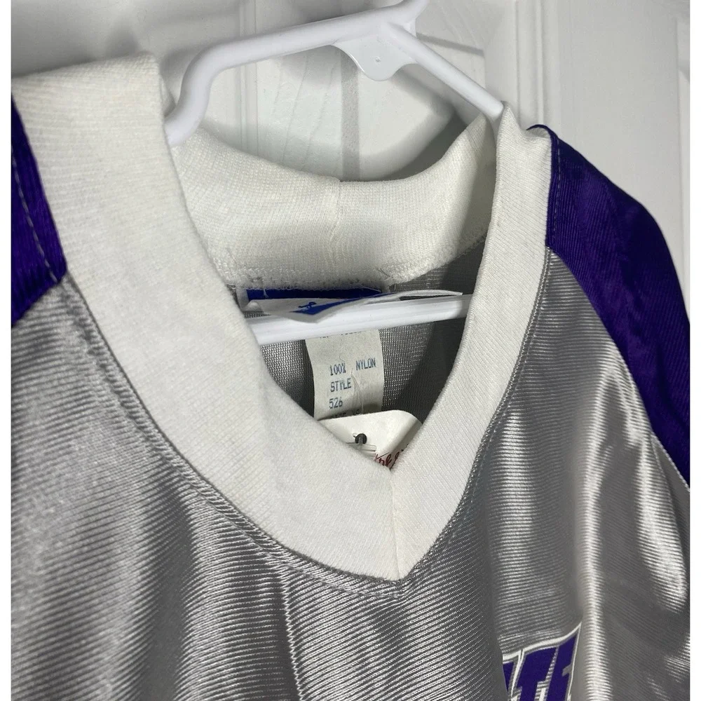 NCAA Youth Kansas State Vintage Jersey Shirt Silver‎ Purple Size 6-8 New