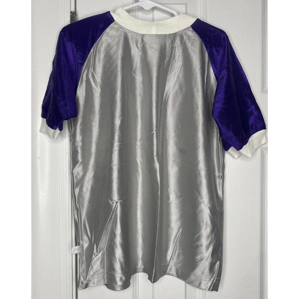 NCAA Youth Kansas State Vintage Jersey Shirt Silver‎ Purple Size 6-8 New