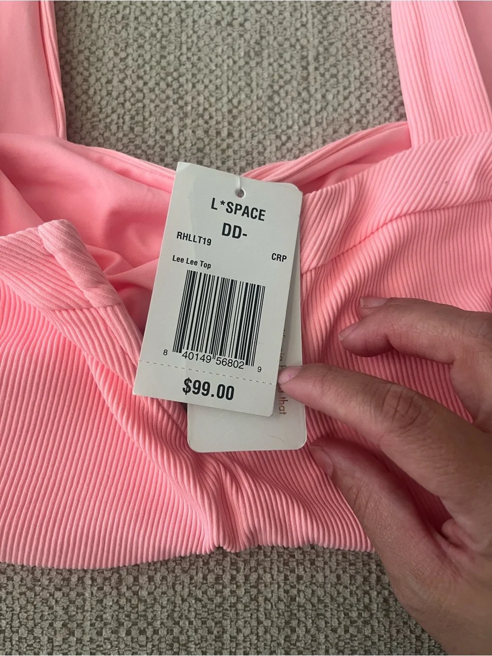 LSpace Lee Lee Bikini Top Pink Size‎ DD NWT L*Space