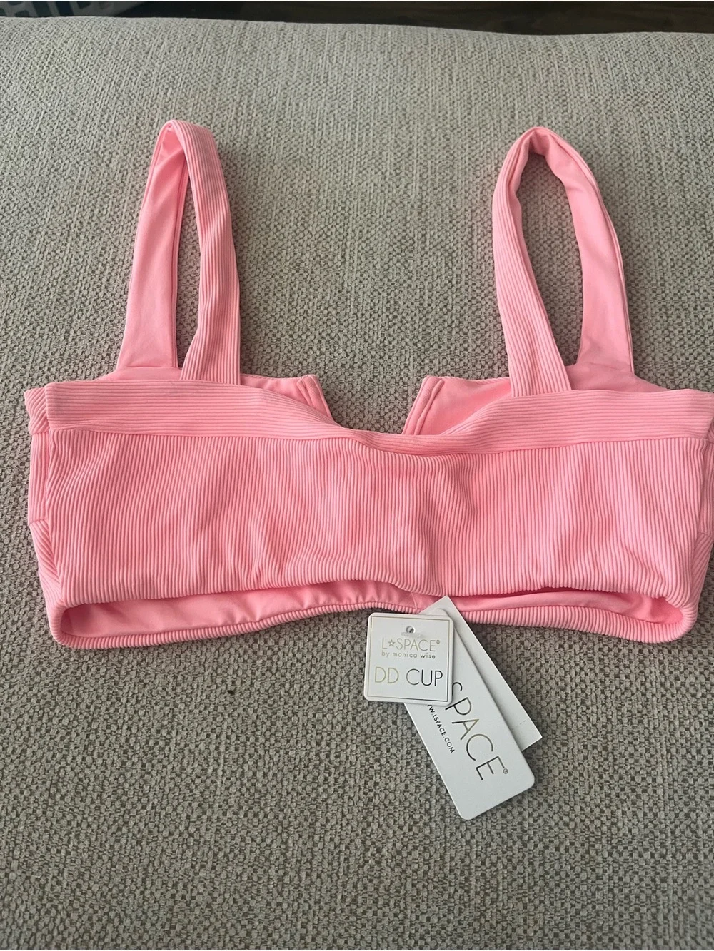 LSpace Lee Lee Bikini Top Pink Size‎ DD NWT L*Space