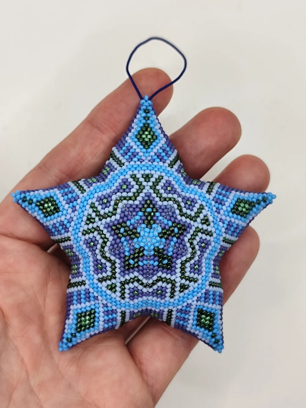 Handmade handcrafted blue