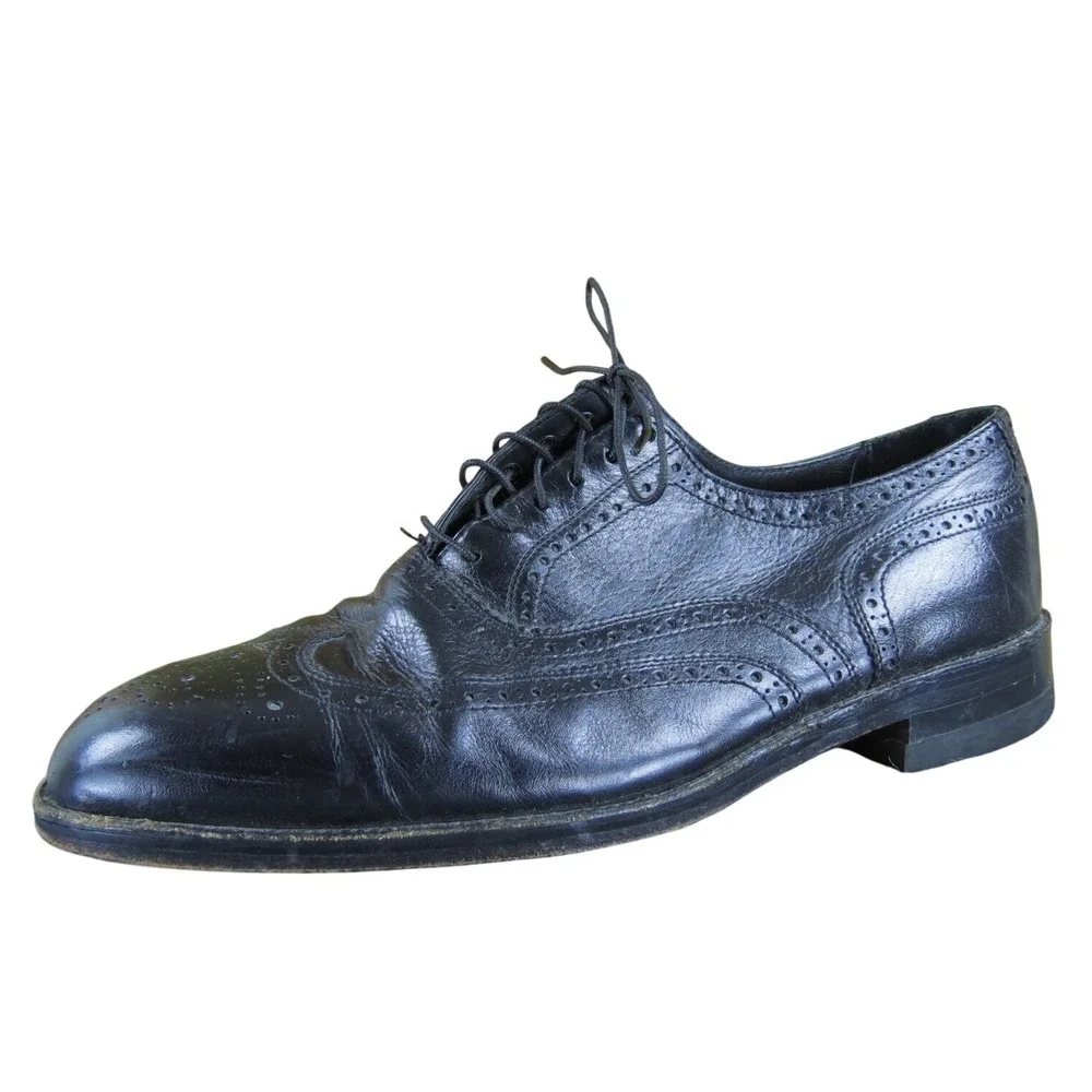 Freeman‎ Men's Wingtip Oxford Brogue Black  Size 10 Medium  Used 2025
