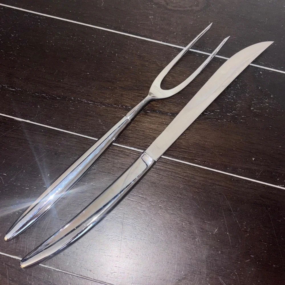 Carvel Hall | Vintage | Mid Century Modern | Stainless Steel Carving Set‎