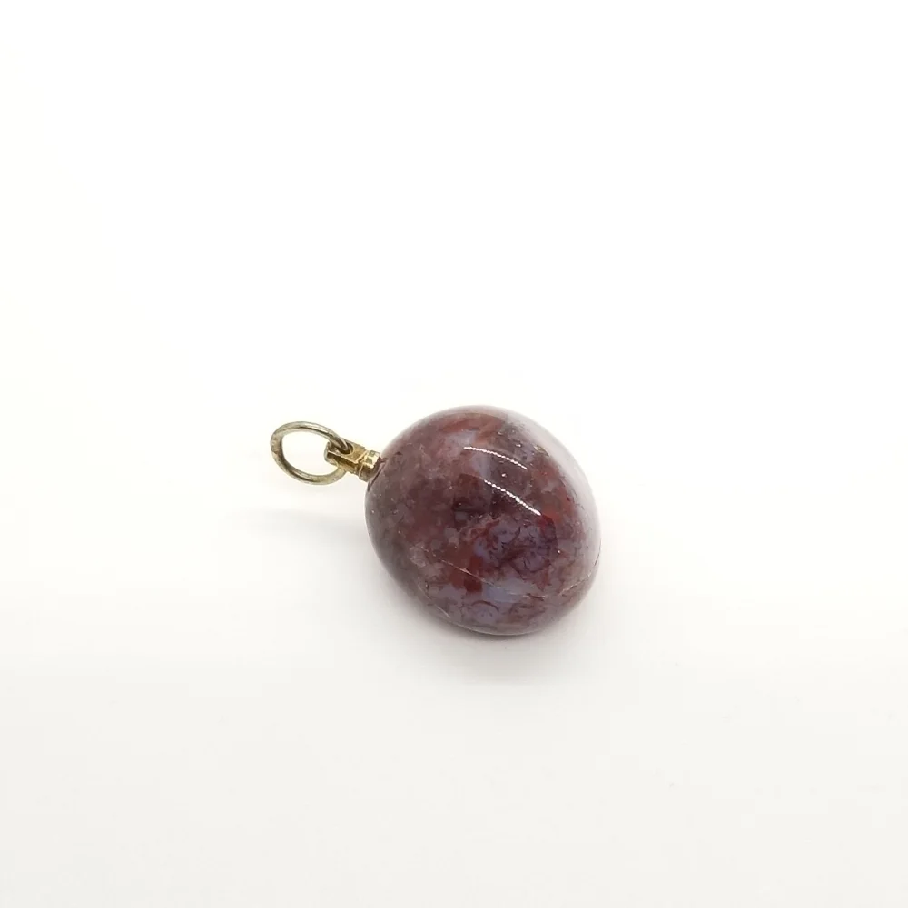mottled purple stone pendant
