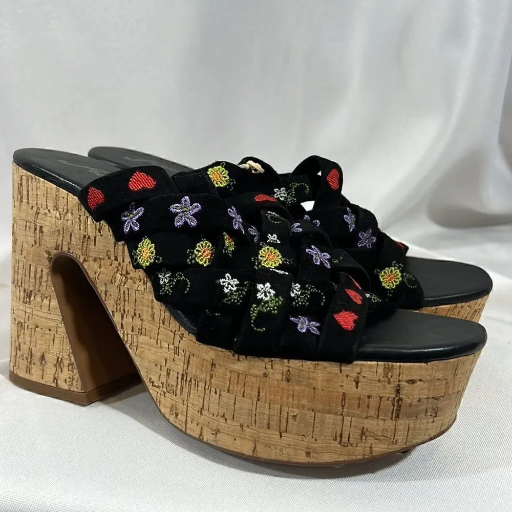 FREE PEOPLE LISBON PLATFORM MULES SIZE 39 NWT