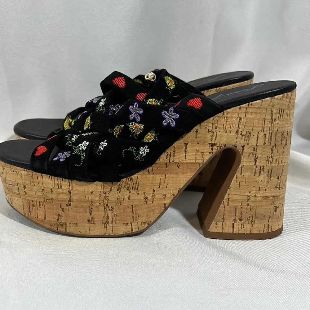 FREE PEOPLE LISBON PLATFORM MULES SIZE 39 NWT