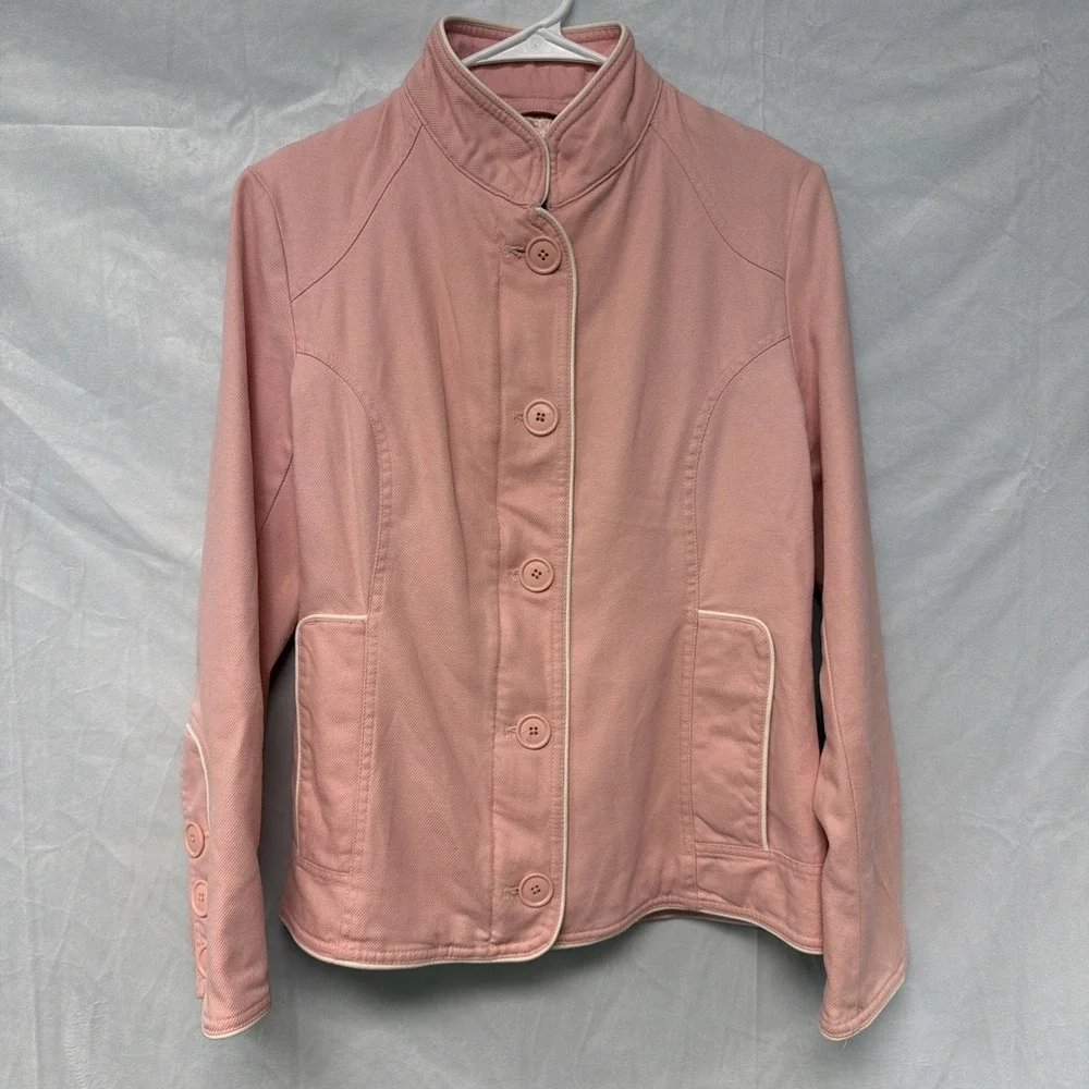 Pacific Trail Coat Womens Size Small Pink Denim Button And‎ Zip With Pockets
