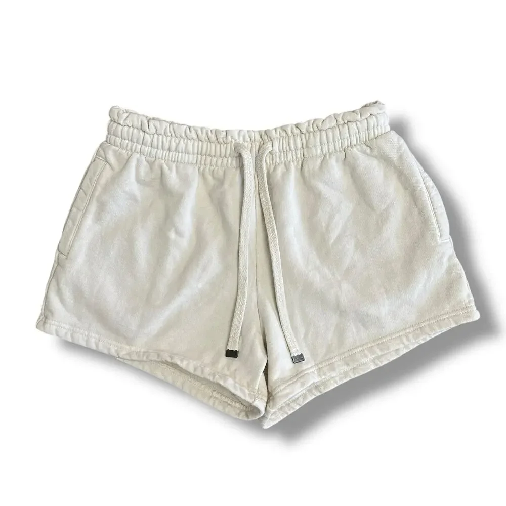 Talentless 100% Cotton Fleece Lounge Shorts Women’s Medium Cream Off‎ White