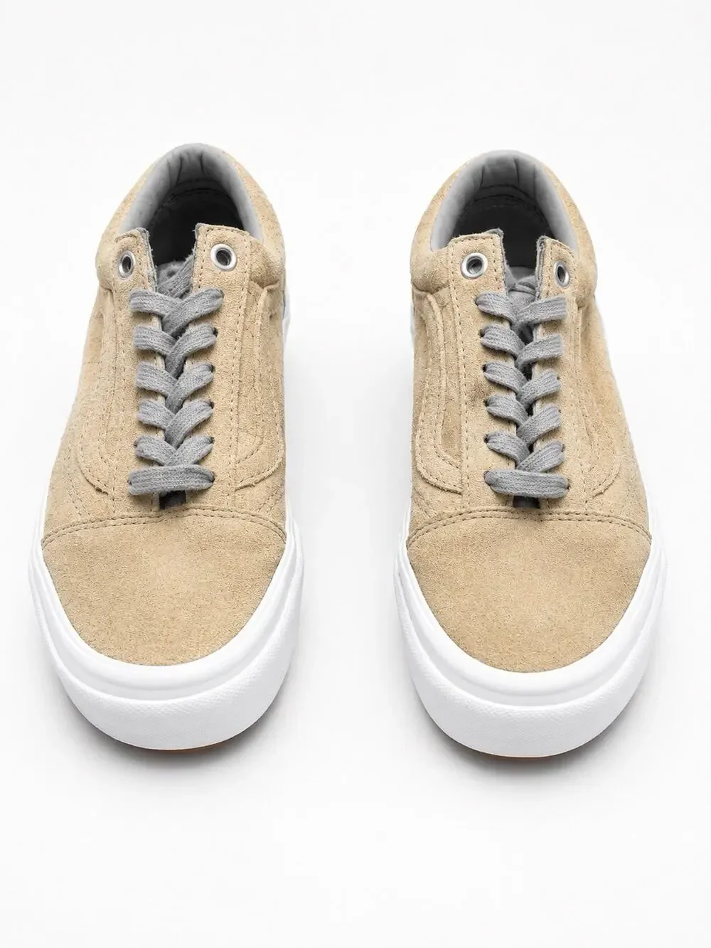 VANS Suede Low Top Lace-Up Sneakers Beige White Gray Unisex Adults US 6