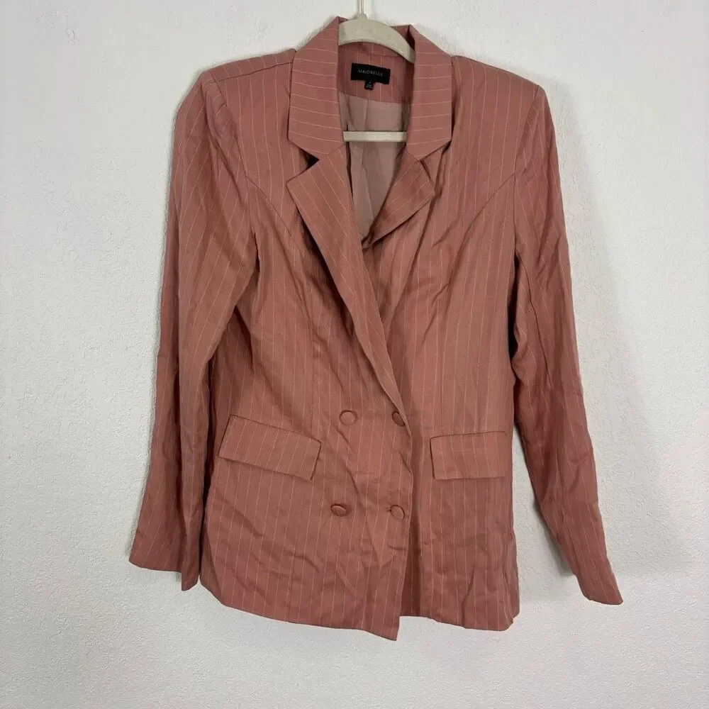 Majorelle Revolve Dusty Pink Striped Blazer Jacket‎ women’s Medium