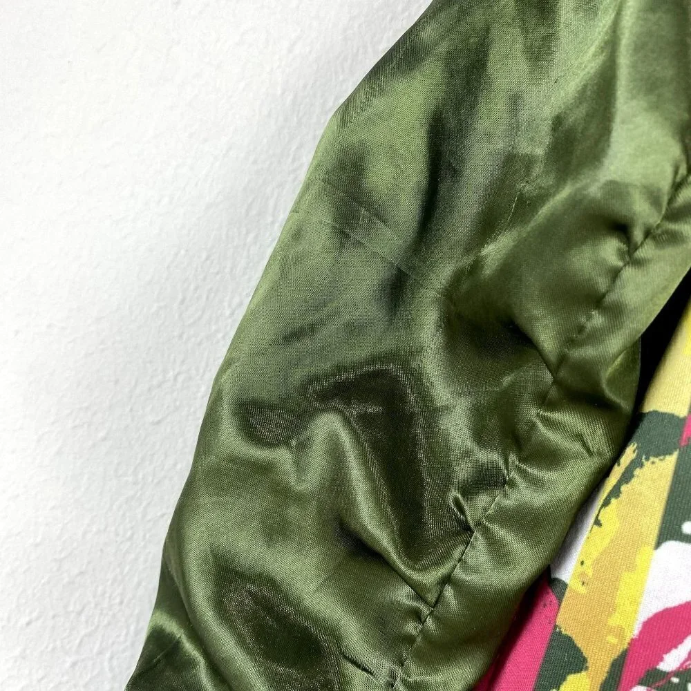 Coogi Lightweight Green Floral Graphic Track Jacket 4T