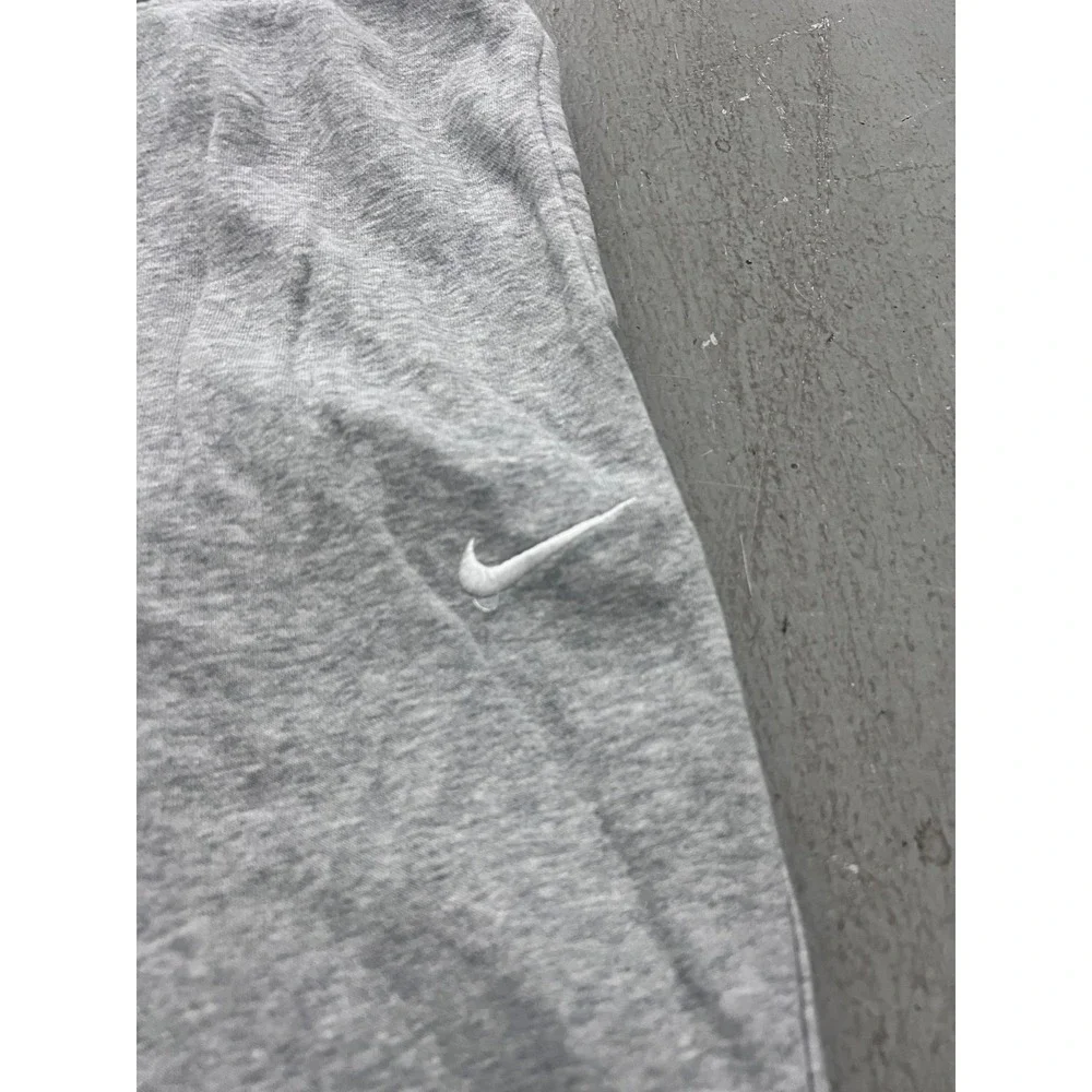 Nike Sweatpants Men's Large Heather‎ Gray Logo Fleece Lined Tapered Leg Running