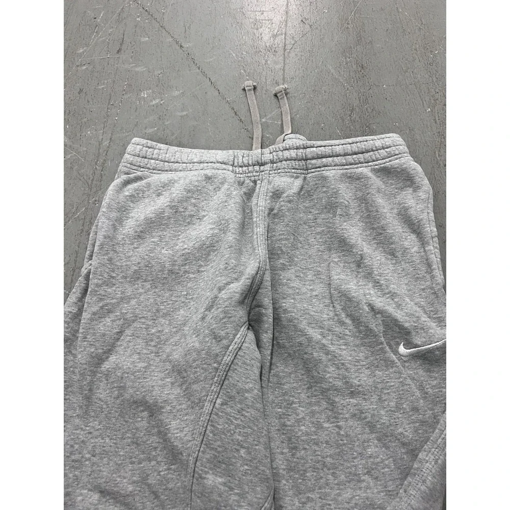 Nike Sweatpants Men's Large Heather‎ Gray Logo Fleece Lined Tapered Leg Running