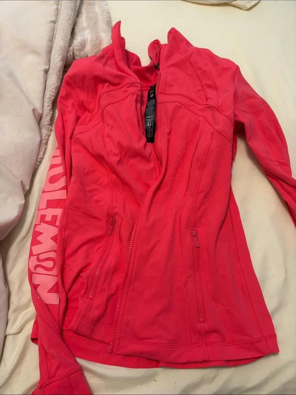 Lululemon athletica Bright Coral Full-Zip Jacket