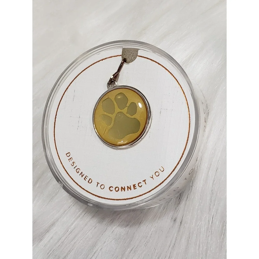 NEW  Alex‎ and Ani PAW PRINT DOG CAT ANIMAL Silver Chain Station pendant charm